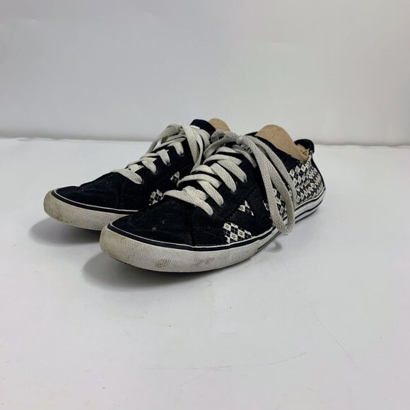 Vans women's Tory Geometric Low Top Lace Up Canvas Classic Sneaker Size 10 - Picture 1 of 11